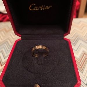 Authentic real yellow gold Cartier love ring